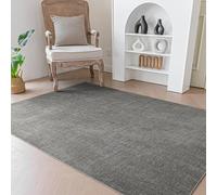 Evitany Washable Carpet With Short Pile Play Mat Non-Slip Soft Area Rug Cool Rugs for Bedroom Room Kitchen(Dark Grey,80x150 cm)