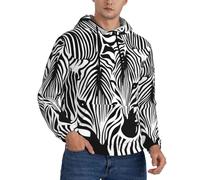 EVIUS Abstract Animal Zebra Graphic Print Men'S Hoodie - Stylish Casual Sweatshirt, Soft Warm, Perfect Blend Of Fashion & Comfort