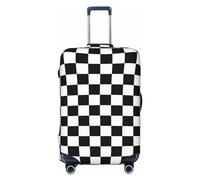 EVIUS Black And White Checkered Personalized Luggage Covers Trendy Suitcase Protectors Luggage Cover, Suitcase Cover S/M/L/Xl, Elastic Washable Trolley Case Cover, Luggage Cover With Zipper.