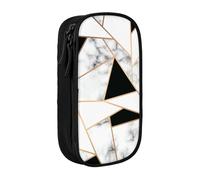 EVIUS Black and White Marble Texture Print Pencil Case – Large Capacity Zippered Pencil Case, Portable Pen Box - Cute Pencil Cases for Kids, School, Office, and Travel