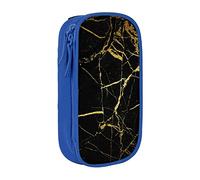 EVIUS Black Marble Print Pencil Case – Large Capacity Zippered Pencil Case, Portable Pen Box - Cute Pencil Cases for Kids, School, Office, and Travel
