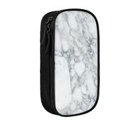 EVIUS Black Textured Marble Print Pencil Case – Large Capacity Zippered Pencil Case, Portable Pen Box - Cute Pencil Cases for Kids, School, Office, and Travel