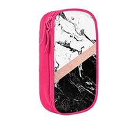 EVIUS Black White Marble Print Pencil Case – Large Capacity Zippered Pencil Case, Portable Pen Box - Cute Pencil Cases for Kids, School, Office, and Travel