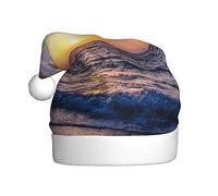 EVIUS Blue Ocean Christmas Hat Cute Reindeer Christmas Hat Santa Cap Adult Christmas Hat For Christmas Headdress Dressing