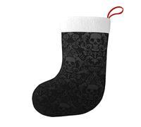 EVIUS Christmas Stockings Holiday Stockings Santa Gothic Wallpaper Skull Stockings Personalized Stockings Stockings For Christmas Christmas Tree Decoration, Candy Organizer