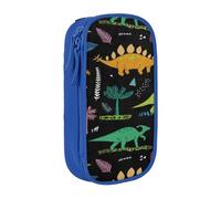 EVIUS Dinosaur Palm Leaf Print Pencil Case – Large Capacity Zippered Pencil Case, Portable Pen Box - Cute Pencil Cases for Kids, School, Office, and Travel