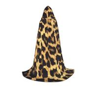 EVIUS Halloween Floor Length Hooded Cape Leopard Print Print Hooded Cape For Teens
