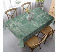 EVIUS Marble Blue Grey Print Tablecloth 90 Cm X 140 Cm â€“ Wrinkle-Resistant Waterproof Table Cover For Holidays, Dining, Parties | Fall, Christmas Decor | Indoor/Outdoor Use