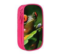 EVIUS Peace Frog Tree Print Pencil Case â€“ Large Capacity Zippered Pencil Case, Portable Pen Box - Cute Pencil Cases for Kids, School, Office, and Travel