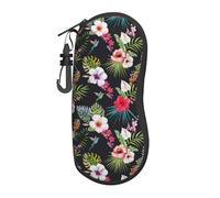 EVIUS Portable Sunglasses Case, Stylish Neoprene Zippered Glasses Pouch, Floral Print Glasses Case, For Men And Women