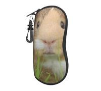 EVIUS Portable Sunglasses Case, Stylish Neoprene Zippered Glasses Pouch, Guinea Pig Print Glasses Case, For Men And Women