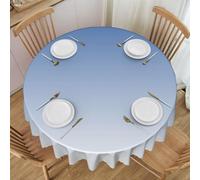 EVIUS Textured Blue Print Round Tablecloth 152 Cm Wrinkle-Resistant Waterproof Table Cover For Holidays, Dining, Parties Fall, Christmas Decor Indoor Outdoor Use