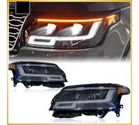 EVJOSQDI Headlight Assembly Compatible For Land Rover13-17,Range Rover Executive Retrofit High Profile Two Eyed Front Head Lamps Lights(L,American standard,Left)