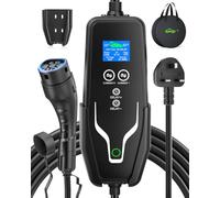 EVJUICION EV Charger, 15M 3kW EV Charger 3 Pin Plug, Type 2 Electric Car Charger Easy to Adjust Current 6-13A, 0-12 Hours Delay Timer, IP67 Waterproof, Electric Car Charger with Cable Bag