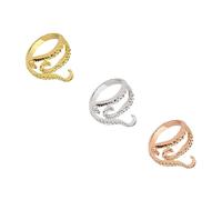 EVKILKJS 3 Pcs Knitting Crochet Loop Ring for Fingers,Adjustable Knitting Loop Crochet Ring,Knitting Craft Accessories Tools for Men Women Arthritic Yarn Guide Finger Holder Knitting Thimble, Metal