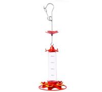 Evliery 1PCS Bird Feeder 200Ml Plastic Feeders for Outdoors, with Built-In Ant Guard-Circular Perch with 5 Feeding Ports
