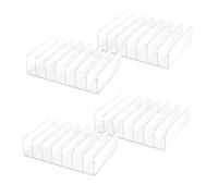 Evliery 4 Pcs Clear Acrylic CD Holder with Tackable CD DVD Display Rack CD Storage Rack Organizer Stand CD Tray Holds