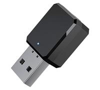 Evliery KN318 Bluetooth Adapter,5.1 Bluetooth Receiver Stereo Hands-Free Call USB/AUX Output Portable,for Home Car Office,Black
