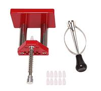 Evliery Red Watch Tool Hand Plunger Puller Remover Hand Set Solid Alloy Steel Watch Repair Tool Kit with 10 Plastic Dies