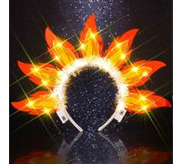 Evlry LED Flame Headband Light Up Headbands Festival Fire Crown Headpiece Rave Hair Accessories for Women