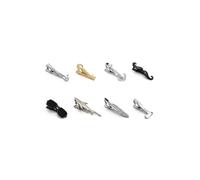 EvmAsaLQ 8PCS Modeling Tie Clips for Men，Tie Clips 4 Color Silver Gold Black Grey Tie Clip.The Tie Bar Suitable for Birthday Parties, Weddings, and Business Gifts. Tie Pin Clip Gift Set for Working