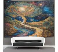 EVMILA 3D Tree of Life Printed Wall Blanket Home Decoration Bedding Poster Wall Art Tapestry Wall Hanging Tapestry Soft Polyester for Bedroom Living Room Dorm Home Decorations 180cmx230cm