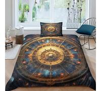 EVMILA Clock Stars for Boys Girls 3D Print Machinery Duvet Cover Quilt Cover Comforter Covers Soft Microfiber with Pillow Cases with Zipper Closure Bedding Set 2 Pieces Single(135x200cm)