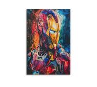 EVMILA Iron Man Art Canvas Prints of Modern Stretched Giclee Artwork Pictures Paintings on Canvas Wall Art for Bedroom Home Office Decorations 12x18inch(30x45cm)