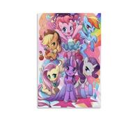 EVMILA My Little Pony Art Canvas Prints of Modern Stretched Giclee Artwork Pictures Paintings on Rainbow Unicorn Canvas Wall Art for Bedroom Home Office Decorations 16x24inch(40x60cm)