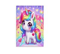 EVMILA My Little Pony Art Canvas Prints of Modern Stretched Giclee Artwork Pictures Paintings on Rainbow Unicorn Canvas Wall Art for Bedroom Home Office Decorations 08x12inch(20x30cm)