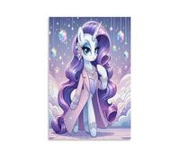 EVMILA My Little Pony Art Canvas Prints of Modern Stretched Giclee Artwork Pictures Paintings on Rainbow Unicorn Canvas Wall Art for Bedroom Home Office Decorations 08x12inch(20x30cm)