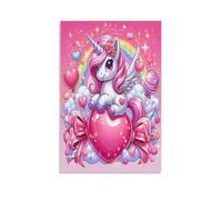 EVMILA My Little Pony Art Canvas Prints of Modern Stretched Giclee Artwork Pictures Paintings on Rainbow Unicorn Canvas Wall Art for Bedroom Home Office Decorations 16x24inch(40x60cm)
