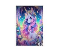 EVMILA My Little Pony Art - Modern Giclee Canvas Prints Landscape Pictures Artwork Paintings on Rainbow Unicorn Canvas Wall Art for Home Office Decorations 16x24inch(40x60cm)