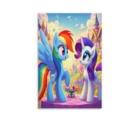 EVMILA My Little Pony Art - Modern Giclee Canvas Prints Landscape Pictures Artwork Paintings on Rainbow Unicorn Canvas Wall Art for Home Office Decorations 08x12inch(20x30cm)