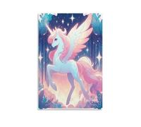 EVMILA My Little Pony Art - Modern Giclee Canvas Prints Landscape Pictures Artwork Paintings on Rainbow Unicorn Canvas Wall Art for Home Office Decorations 24x36inch(60x90cm)