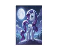 EVMILA My Little Pony Art - Oil Paintings Reproduction Modern Giclee Canvas Print Artwork Pictures on Rainbow Unicorn Canvas Wall Art for Home Office Decorations 16x24inch(40x60cm)