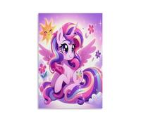 EVMILA My Little Pony Art - The Canvas Prints of Reproduction Artwork Pictures on Rainbow Unicorn Canvas Wall Art for Home Office Decorations 24x36inch(60x90cm)