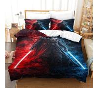 EVMILA Star Wars 3D Print Darth Vader Comforter Covers for Boys Girls Quilt Cover Duvet Cover Bedding Set with Zipper Closure Soft Microfiber with Pillow Cases 3 Pieces Single（140x200cm）