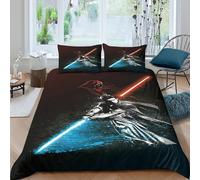 EVMILA Star Wars 3D Print Jedi Knight Quilt Cover Comforter Covers Duvet Cover for Boys Girls Soft Microfiber with Pillow Cases with Zipper Closure Bedding Set 3 Pieces King(220x240cm)