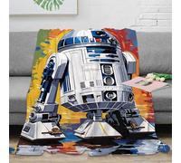 EVMILA Star Wars Bedding Throw 3D Printed R2-D2 Blanket Plush Soft Cozy Lightweight Fluffy Gifts for Kids Teens Adults for Boys Girls All Season Couch Sofa 50x60inch(127x152cm)