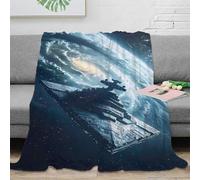 EVMILA Star Wars Blanket Bedding 3D Printed Star Destroyer Throw Plush Gifts Soft Cozy Lightweight Fluffy for Holiday Bed Couch for Boys Girls All Season Couch Sofa 40x50inch(100x130cm)