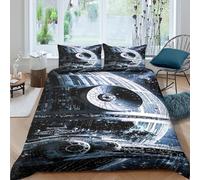 EVMILA Star Wars Comforter Covers for Boys Girls Duvet Cover 3D Print Death Star Quilt Cover with Zipper Closure Bedding Set Soft Microfiber with Pillow Cases 3 Pieces King(220x240cm)