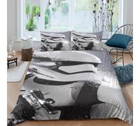 EVMILA Star Wars Quilt Cover Duvet Cover Comforter Covers 3D Print Stormtrooper for Boys Girls Soft Microfiber with Pillow Cases with Zipper Closure Bedding Set 3 Pieces Double(200x200cm)