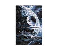 EVMILA Star Wars Wall Art Death Star Canvas Print Painting Wall Decor Set of Ornaments for Walls Bedroom Living Room 16x24inch(40x60cm)