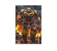 EVMILA Transformers Art Canvas Prints of Modern Stretched Giclee Artwork Pictures Paintings on Bumblebee Canvas Wall Art for Bedroom Home Office Decorations 16x24inch(40x60cm)