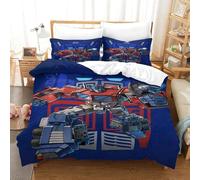 EVMILA Transformers Duvet Cover Quilt Cover Comforter Covers for Boys Girls 3D Print Optimus Primes Soft Microfiber Bedding Set with Zipper Closure with Pillow Cases 3 Pieces Single(140x200cm)
