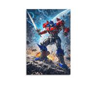 EVMILA Transformers Print, Canvas Prints, Framed Wall Art for Bedroom &Optimus Prime Living Room, Modern Home Decor Print for Special Occasions 24x36inch(60x90cm)
