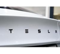 EVMIZE Metal Tesla Letters Emblem Trunk Logo Decal Tailgate Rear 3m Adhesive Compatible with Tesla Model 3 Y Highland Juniper Matte Black (Tesla Letters)