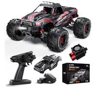 Evmore 1:16 Brushless Fast RC Car for Adults, 55KM/H High Speed Remote Control Truck, 4WD RC Monster Truck Toys for All Terrain with LED Lights, RC Vehicle Car Boys Gift, 2 Batteries