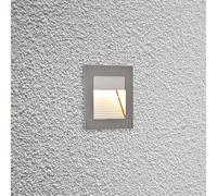 EVN P2140 LED recessed wall light, 3,000 K, aluminium